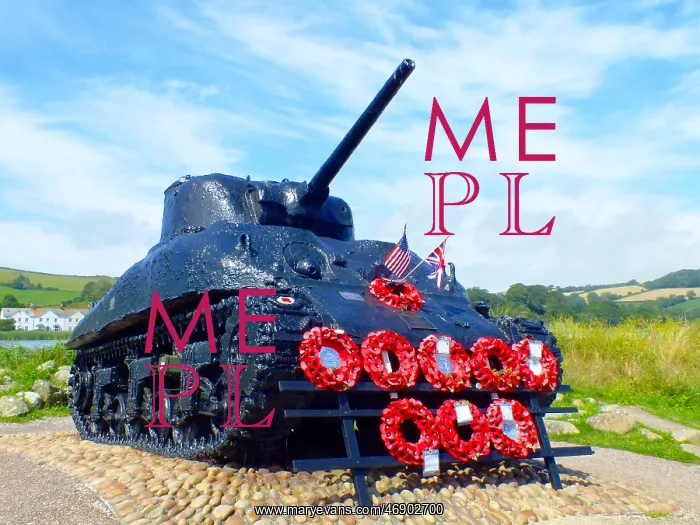 : Tank Memorial, Slapton Sands, Torcross, Devon : Tank Memorial, Slapton Sands, Torcross, Devon