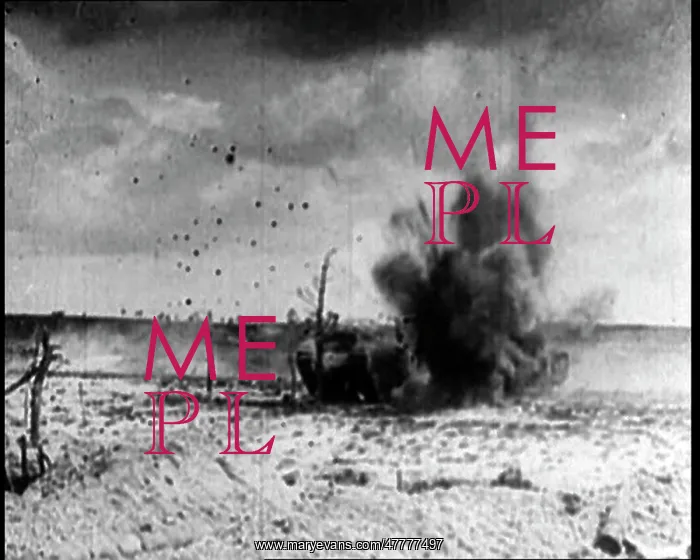 : Tanks Driving Across Battlefield. A Large Explosion : Tanks Driving Across Battlefield. A Large Explosion