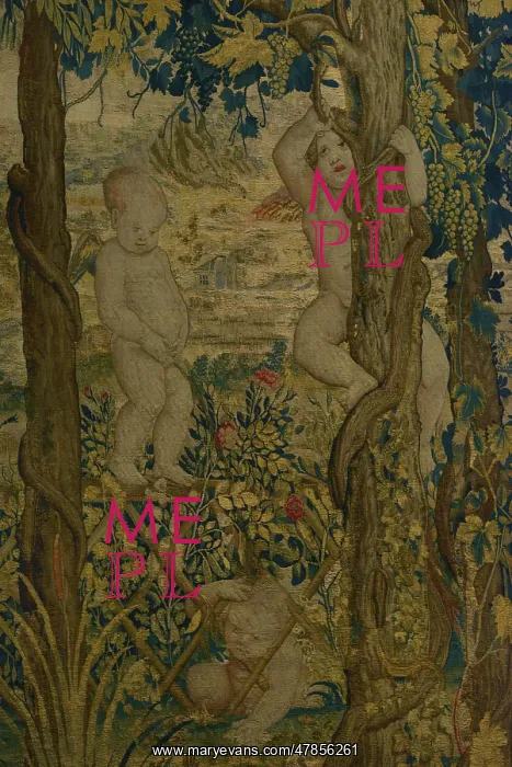 : Tapestry depicting The Ball Game - Detail : Tapestry depicting The Ball Game - Detail