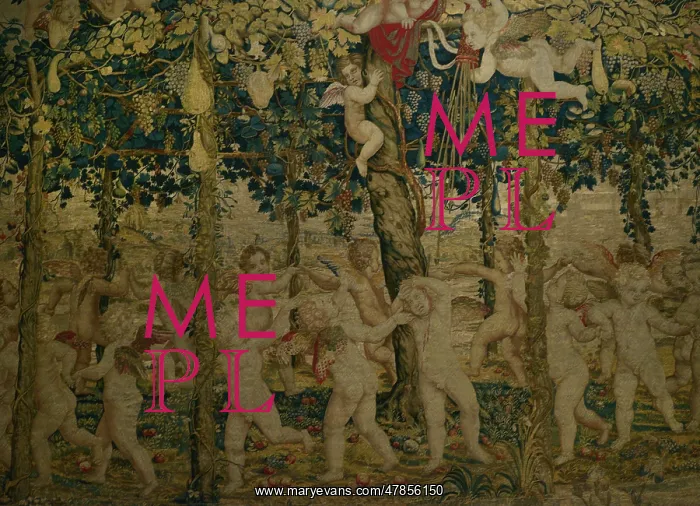 : Tapestry depicting The Dance - Detail : Tapestry depicting The Dance - Detail
