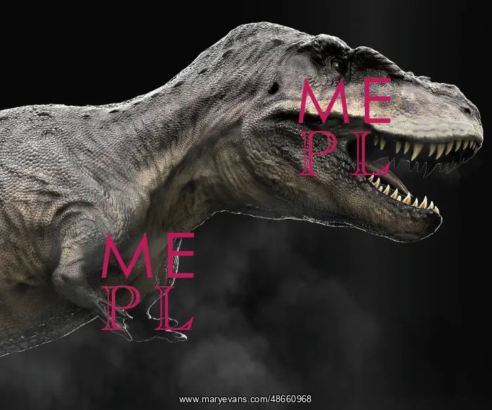 : Tarbosaurus dinosaur, profile view : Tarbosaurus dinosaur, profile view