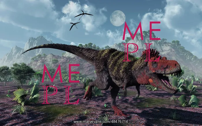 : A Tarbosaurus dinosaurs hunting for food : A Tarbosaurus dinosaurs hunting for food