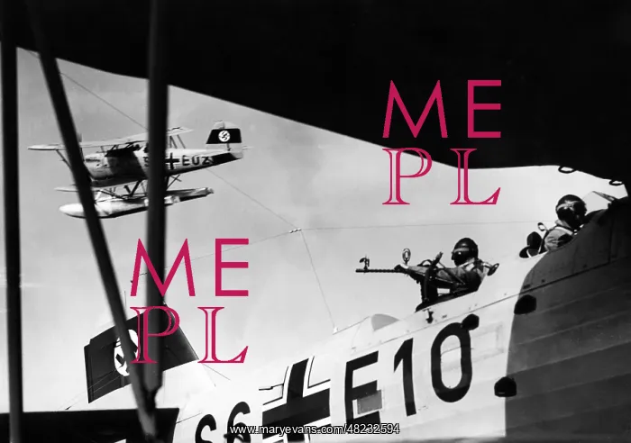 : Target practice of a machine-gunner on airplane, 1937 : Target practice of a machine-gunner on airplane, 1937