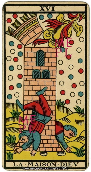  : Tarot Card 16 - La Maison Dieu (The Tower)