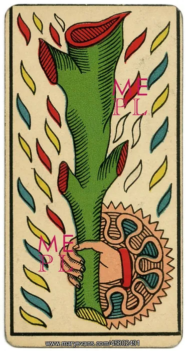  : Tarot Card - As de Baton (Ace of Clubs)