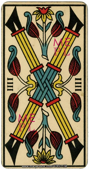 : Tarot Card - Baton IIII : Tarot Card - Baton IIII