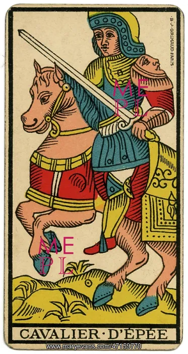  : Tarot Card - Cavalier d'Epee (Knight of Swords)