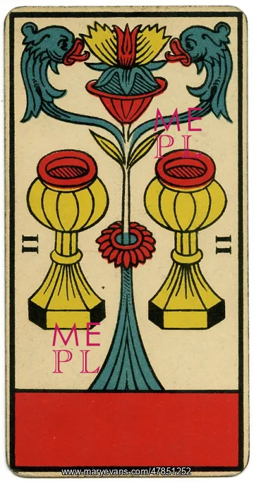 : Tarot Card - Coupe (Cup) II : Tarot Card - Coupe (Cup) II