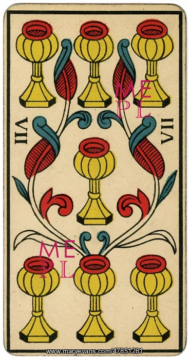 : Tarot Card - Coupe (Cup) VII : Tarot Card - Coupe (Cup) VII