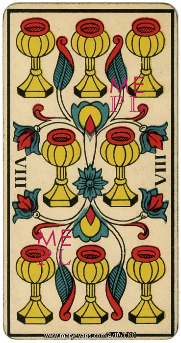 : Tarot Card - Coupe (Cup) VIII : Tarot Card - Coupe (Cup) VIII