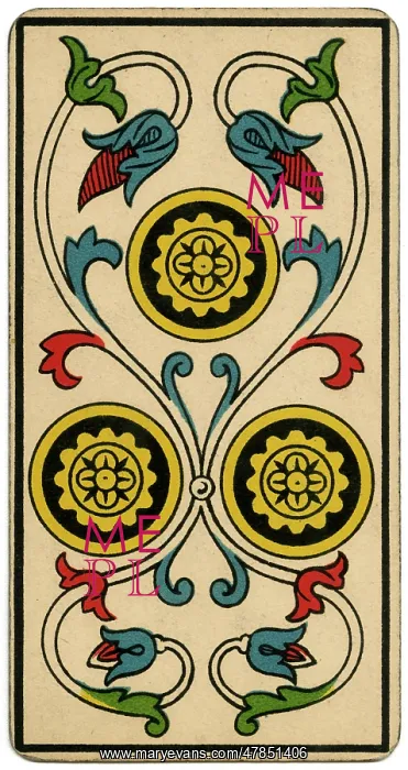 : Tarot Card - Deniers (Coins) III : Tarot Card - Deniers (Coins) III