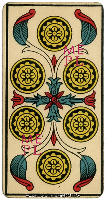 : Tarot Card - Deniers (Coins) VI : Tarot Card - Deniers (Coins) VI
