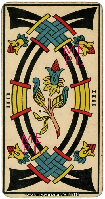 : Tarot Card - Epees (Swords) IIII (IV) : Tarot Card - Epees (Swords) IIII (IV)