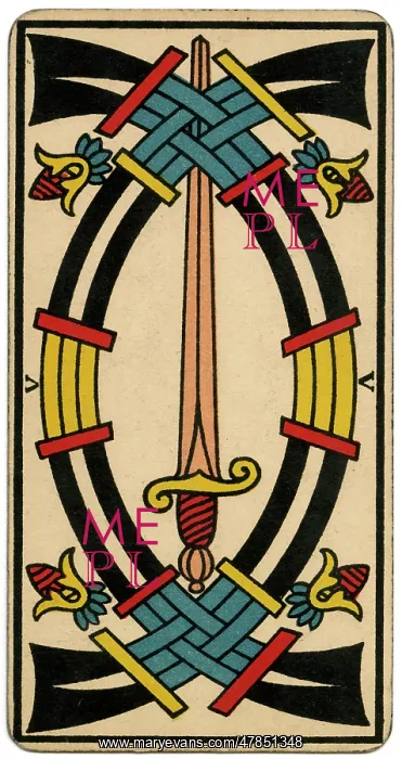 : Tarot Card - Epees (Swords) V : Tarot Card - Epees (Swords) V