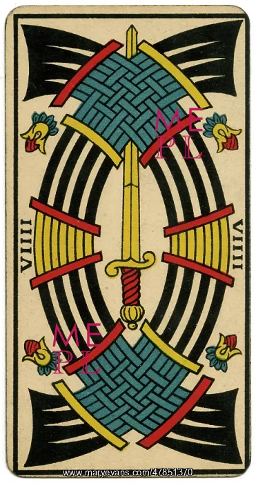 : Tarot Card - Epees (Swords) VIIII (IX) : Tarot Card - Epees (Swords) VIIII (IX)