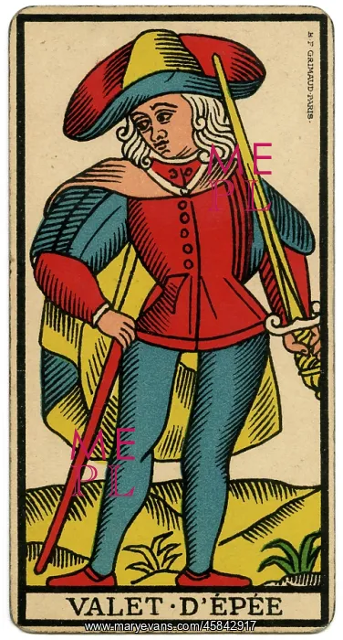  : Tarot Card - Valet d'Epee (Page of Swords)