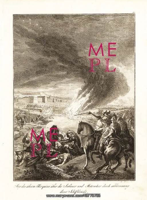 : Tarquin the Elder defeating the Sabines and Etruscans : Tarquin the Elder defeating the Sabines and Etruscans