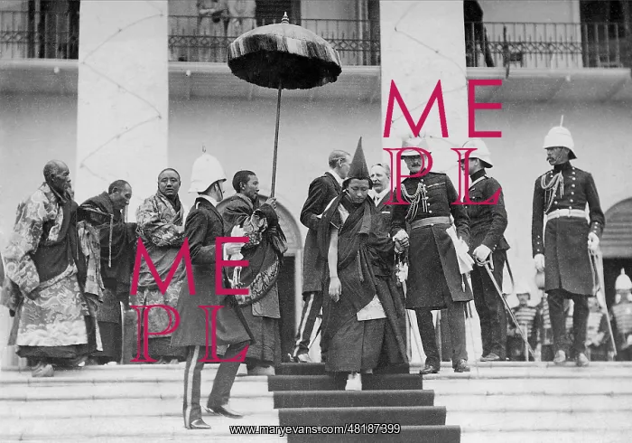 : Tashi Lama and his entourage, 1910 : Tashi Lama and his entourage, 1910
