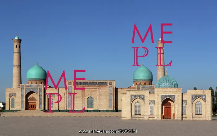 : Tashkent. Khast Imam Square, with Tellya Sheikh Mosque : Tashkent. Khast Imam Square, with Tellya Sheikh Mosque