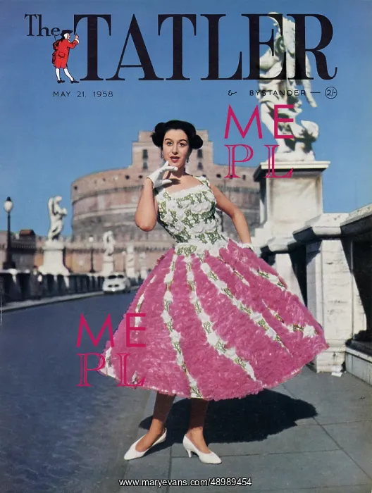 : Tatler Cover 1958 Model in Rome : Tatler Cover 1958 Model in Rome