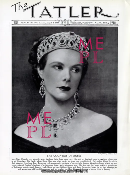 : Tatler cover, Countess of Rosse : Tatler cover, Countess of Rosse