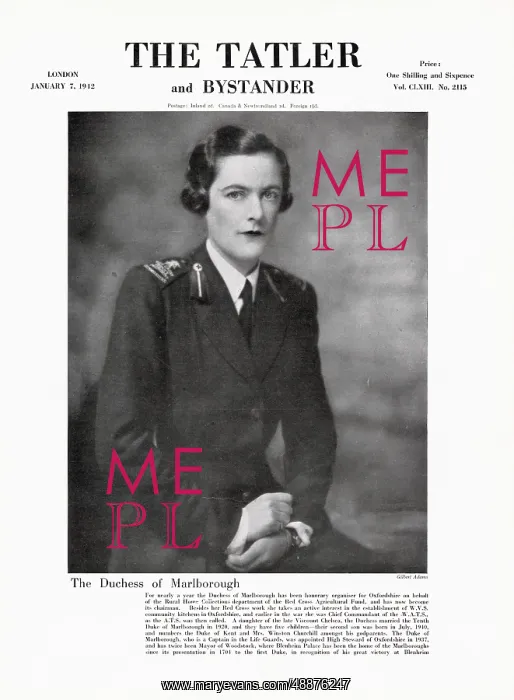 : Tatler cover - Duchess of Marlborough : Tatler cover - Duchess of Marlborough