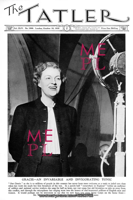 : Tatler cover - Gracie Fields : Tatler cover - Gracie Fields