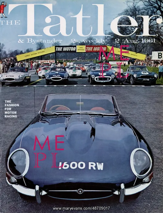 : Tatler Front Cover - jaguar e type at the starting line : Tatler Front Cover - jaguar e type at the starting line