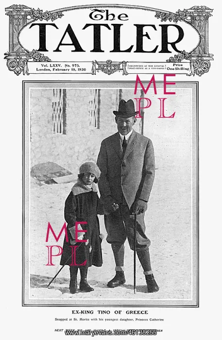 : Tatler cover - King Constantine of Greece at St. Moritz : Tatler cover - King Constantine of Greece at St. Moritz