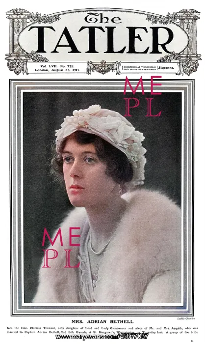 : Tatler cover - Mrs Adrian Bethell : Tatler cover - Mrs Adrian Bethell