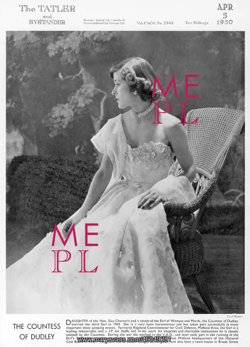 : Tatler front-cover: The Countess of Dudley : Tatler front-cover: The Countess of Dudley