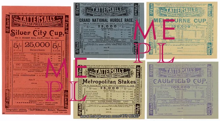 : Tattersall Racing Tickets : Tattersall Racing Tickets