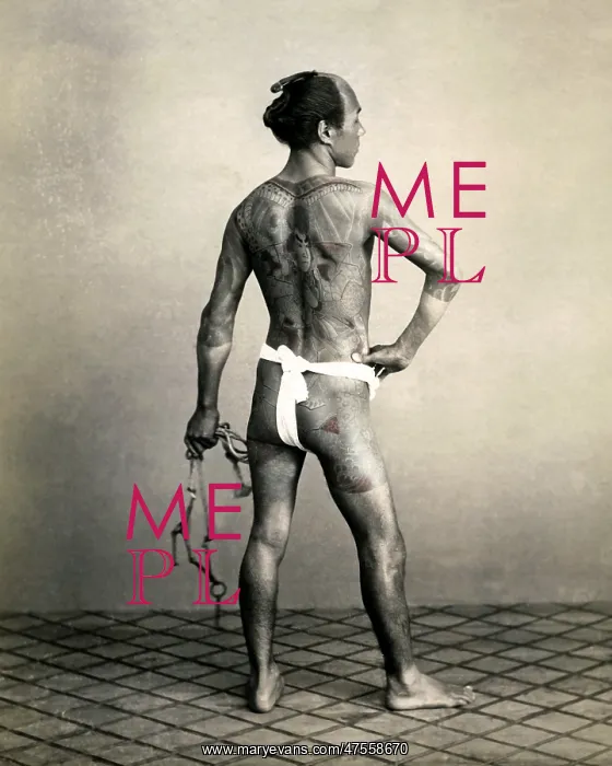 : Tattooed man, Japan : Tattooed man, Japan