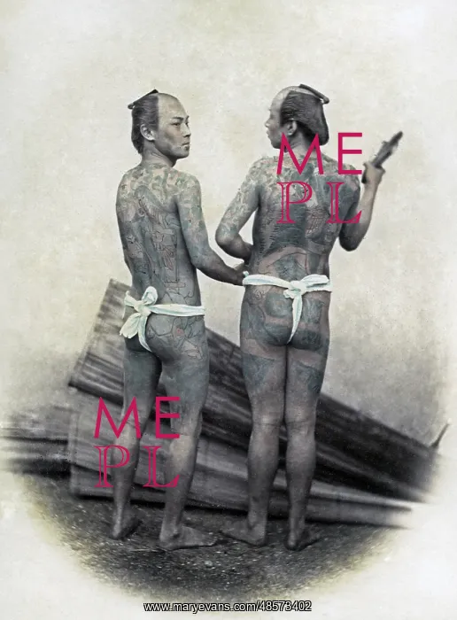  : Tattooed men, Japan, circa 1870s