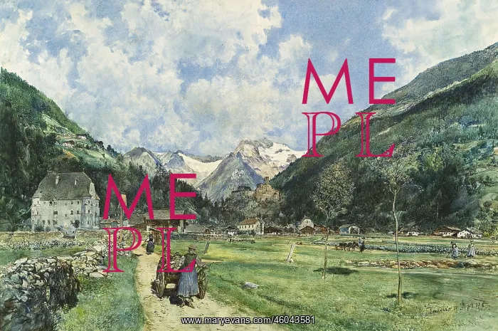  : Taufers in South Tyrol. 1875. Watercolour