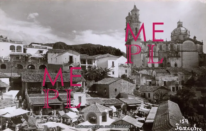  : Taxco, Mexico - panoramic view over the town rooftops