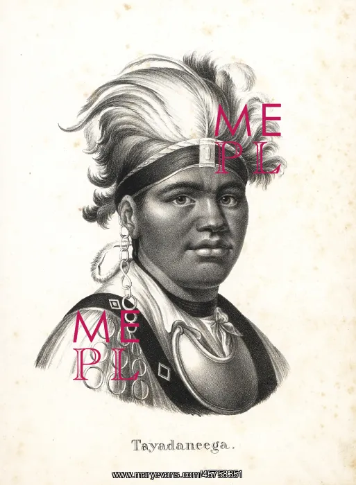 : Tayadaneega, Mohawk chief and leader : Tayadaneega, Mohawk chief and leader