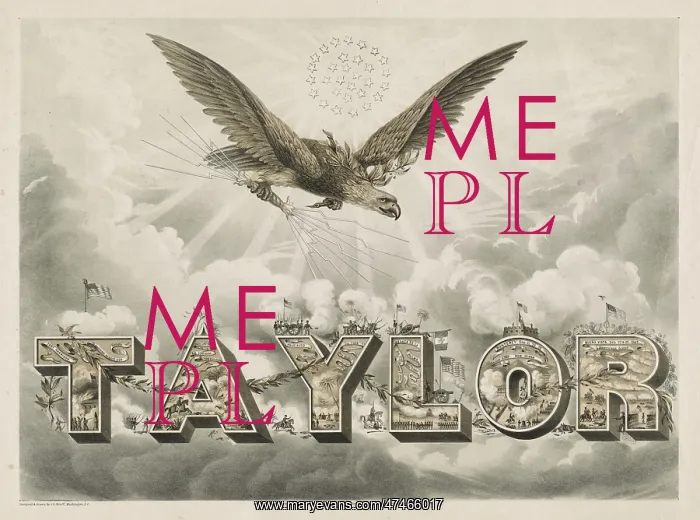  : Taylor. A campaign print, grandiose in design
