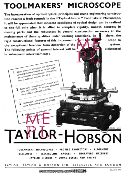  : Taylor-Hobson Toolmakers Microscope