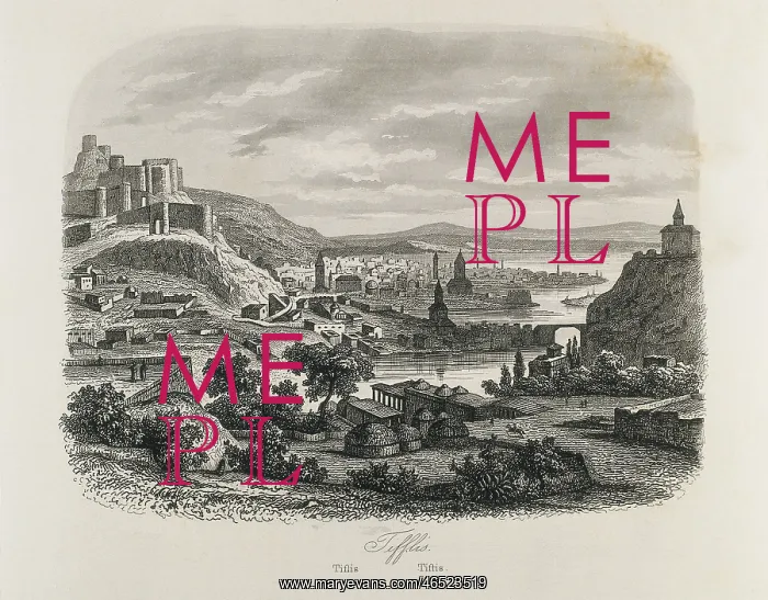  : Tbilisi in 1863. Engraving