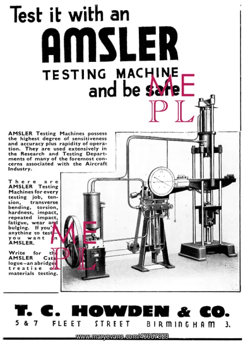 : T.C.Howden Amsler Inspection & Testing Machines : T.C.Howden Amsler Inspection & Testing Machines