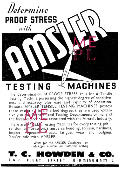 : T.C.Howden Amsler Testing Machines : T.C.Howden Amsler Testing Machines
