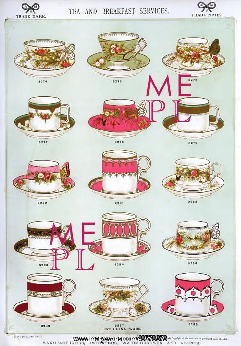 : Tea and Breakfast Services, Best China Ware, Plate 31 : Tea and Breakfast Services, Best China Ware, Plate 31