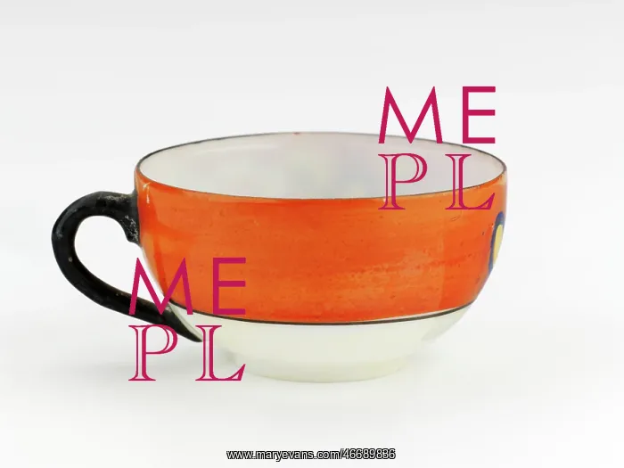 : Tea cup. Glazed porcelain tea cup, from a child's part tea-service : Tea cup. Glazed porcelain tea cup, from a child's part tea-service