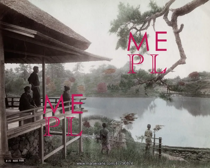 : Tea house looking out over Nara Park, Japan : Tea house looking out over Nara Park, Japan