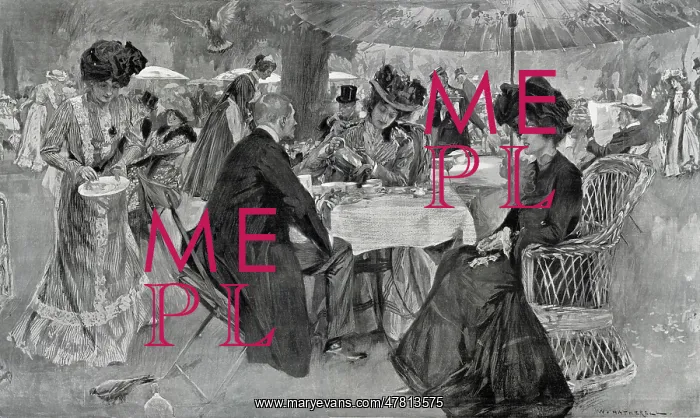 : Tea in Kensington Gardens, 1901 : Tea in Kensington Gardens, 1901