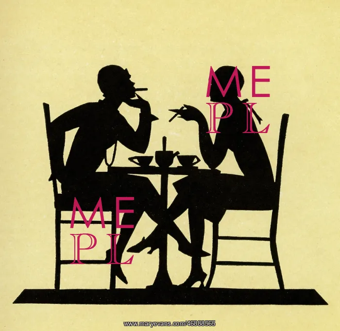 : Tea Time in silhouette : Tea Time in silhouette