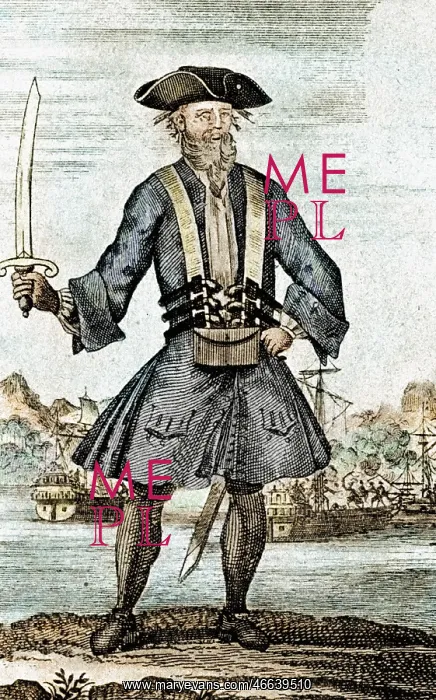 : Teach, Edward, Blackbeard, circa 1680 - 22.11.1718 : Teach, Edward, Blackbeard, circa 1680 - 22.11.1718