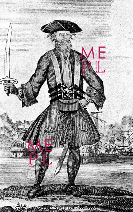 : Teach, Edward, Blackbeard, circa 1680 - 22.11.1718 : Teach, Edward, Blackbeard, circa 1680 - 22.11.1718