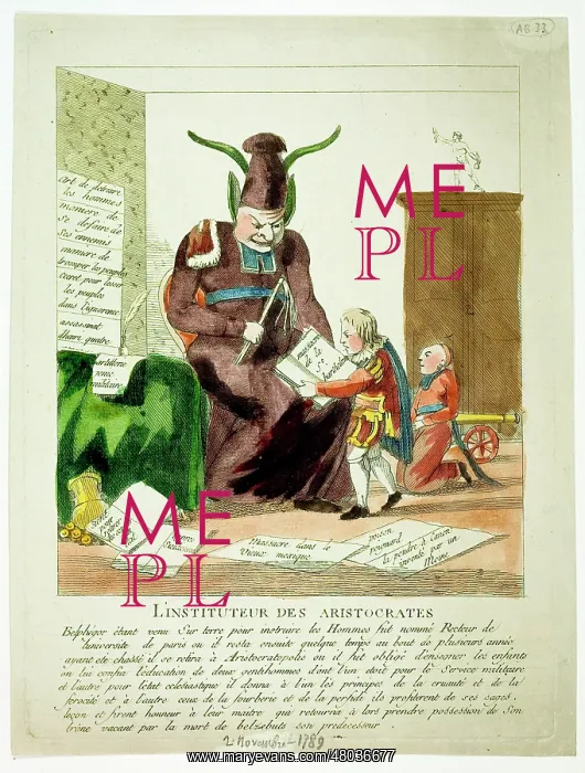 : Teacher For Aristocrats. Engraving. Paris : Teacher For Aristocrats. Engraving. Paris